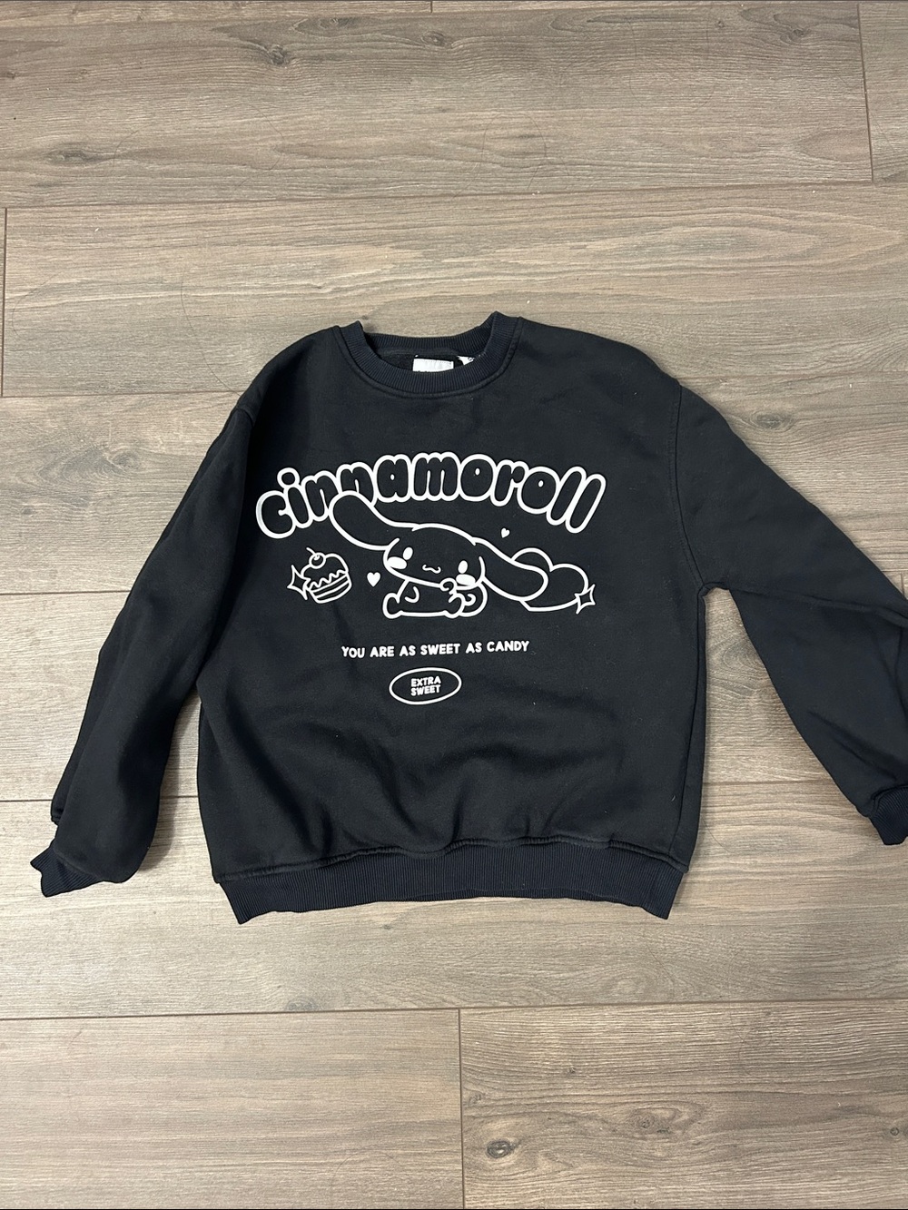 Cinnamoroll Black Graphic Crewneck Sweatshirt - Kids